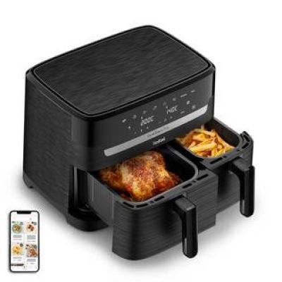 3. TEFAL Dual Easy Fry Essential Airfryer EY901N, 2700 W, 8,3 L, Juodas