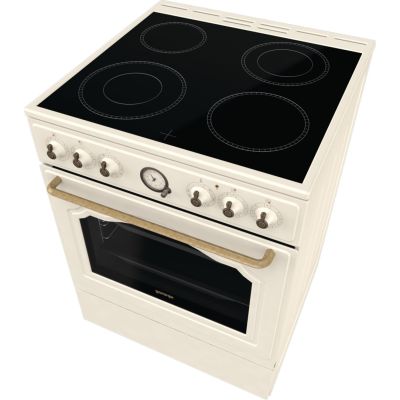 9. GORENJE GECS6B70CLI Retro-Elektroherd 60 cm | ExtraDampfgarfunktion | Heißluftfrittierfunktion | Gefrorenes Backen | Sahne
