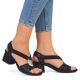 16. Bequeme Rieker W RKR679 schwarze Sandalen