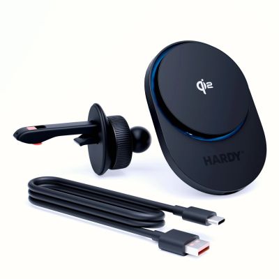 9. Kfz-Lüftungshalterung 3mk Hardy AeroCharger 15W Qi2/MagSafe – schwarz