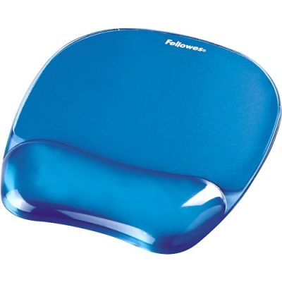 Fellowes CRYSTAL Mauspad und Handgelenkauflage Gel Blau