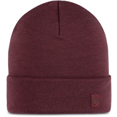 Mütze BUFF MERINO HEAVYWEIGHT BEANIE SOLID GARNET – Einheitsgröße