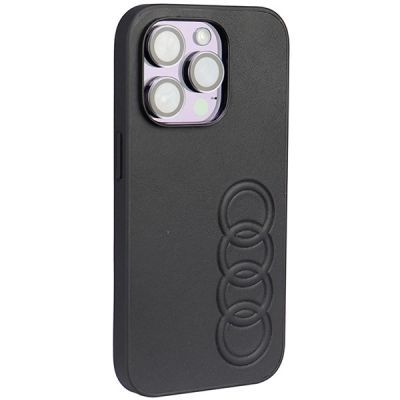 2. Audi Kunstleder iPhone 14 Pro 6,1" schwarz/schwarz Hardcase AU-TPUPPCIP14P-TT/D1-BK
