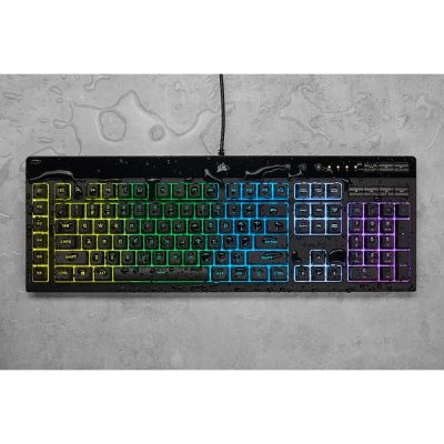 13. Corsair | Gummikuppel | K55 RGB PRO | Gaming-Tastatur | Gaming-Tastatur | RGB-LED-Licht | Vereinigte Staaten | Kabelgebunden | Schwarz
