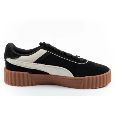 4. Puma Damen-Sportschuhe, Sneaker Carina 3.0, Leder, Schwarz, modisch