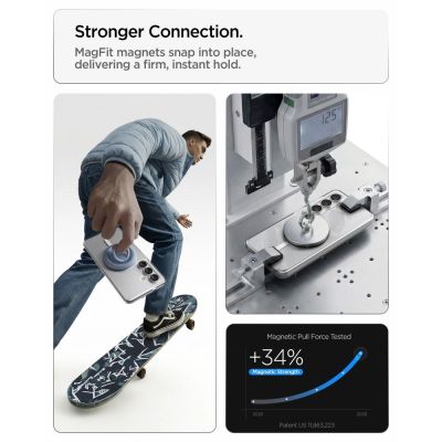 10. Spigen Ultra Hybrid Mag MagSafe Hülle für Samsung Galaxy S26 – Transparent und Weiß