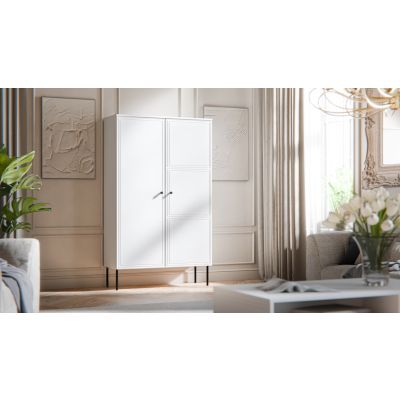 3. PALAZZO BIS Vitrine 100x39x166 weiß matt