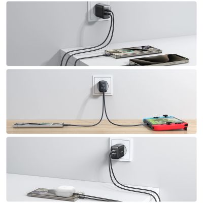 11. Joyroom JR-TCF13 Netzwerkladegerät USB-C / USB-A 25W SFC / PPS / PD - Schwarz