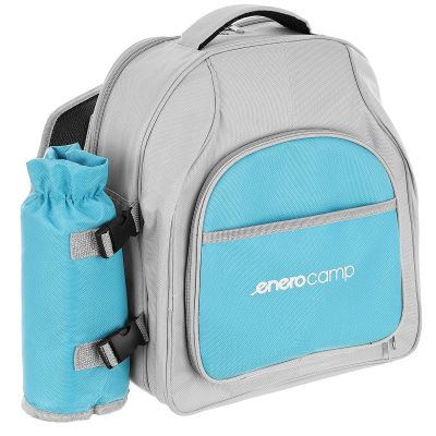 12. THERMISCHER PICKNICKRUCKSACK BLAU UND GRAU 25L ENERO CAMP