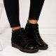 3. Damen-Lederboots mit Warmfutter und Print, schwarz, Filippo