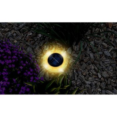 40. Solar-Scheibenlampe mit 28 LEDs zur Boden- oder Wandmontage