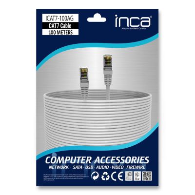 3. INCA ICAT7-100AG S/FTP1 Ethernet-Kabel 23 AWG CAT7 100M
