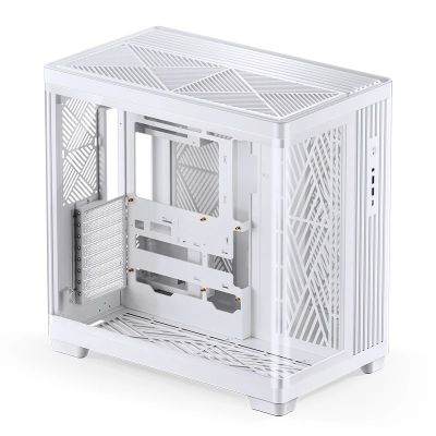 31. Jonsbo TK-4 Gehäuse, Midi-Tower, ATX, gehärtetes Glas – Weiß