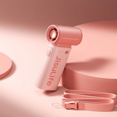 6. Jisulife Handventilator Life9 3600mAh Tragbarer Mini-Gebläse-USB-Ventilator - Rosa