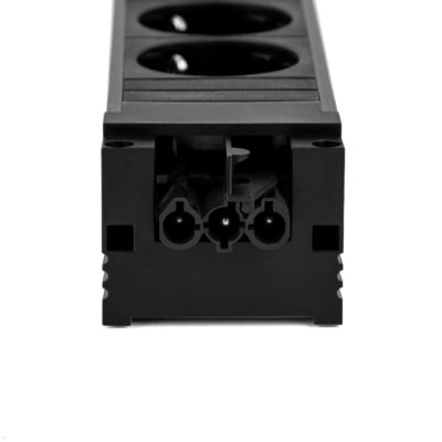 4. Bachmann 906.12640 6-fach Steckdosenverteiler, für den Innenbereich, schwarz