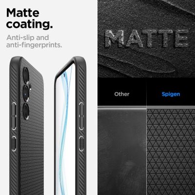 9. Spigen Liquid Air Hülle für Samsung Galaxy A54 5G - Mattschwarz