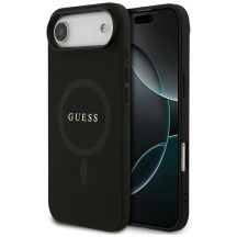Guess Saffiano Classic Logo MagSafe Hülle für iPhone Air - Schwarz