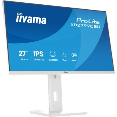 12. iiyama ProLite XB2797QSU-W1 Computermonitor 68,6 cm (27") 2560 x 1440 px Quad HD LED Weiß