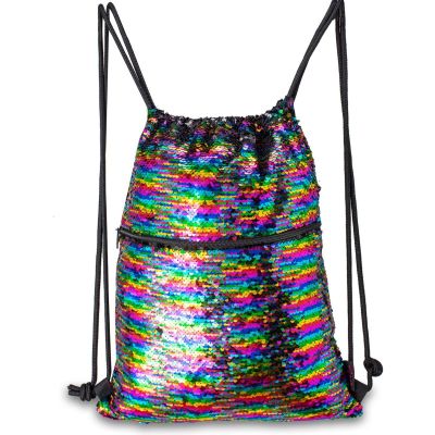 PREMIUM TURNBEUTEL/RUCKSACK MIT AUFDRUCK + PAILLETTEN SEMI LINE