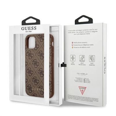 8. Guess 4G Metal Gold Logo Case für iPhone 11 / Xr 6.1" - Braun