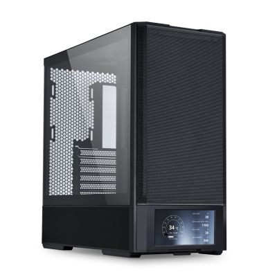 3. Lian Li LANCOOL 207 Digital PC Gehäuse, Midi-Tower, ATX, Tempered Glass, schwarz