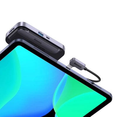 9. Baseus PadJoy universeller 6in1 USB-C USB-C HUB für Tablet/Smartphone – dunkelgrau