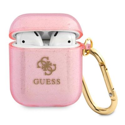 Guess GUA2UCG4GP AirPods decken die pink/pink Glitter Collection ab