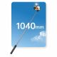 10. Selfie-Stick WH1YXS Teleskopstativ 1 m mit runder Lampe und Telefonhalter – Schwarz