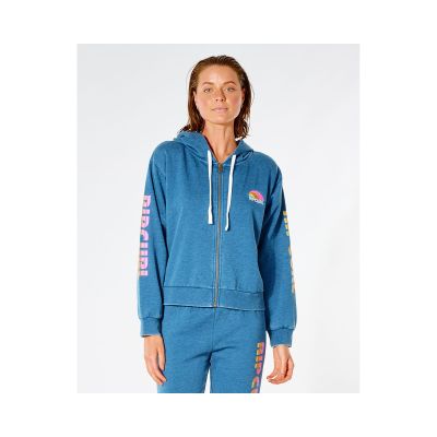5. RIP CURL Wave Shapers Zip Through Sweatshirt - Blau