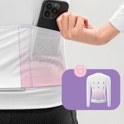 4. Rockbros 15210006005 TVI Damen-Radtrikot Langarm L - Weiß