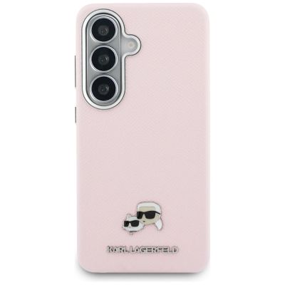 3. Karl Lagerfeld Saffiano KC Metal Logo MagSafe Hülle für Samsung Galaxy S26 - Pink