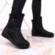 4. NEWS W EVE377A schwarze isolierte Schneestiefel mit Reißverschluss
