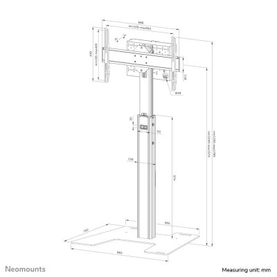 16. Neomounts FL45S-825BL1 TV-Wandhalterung 190,5 cm (75") Schwarz
