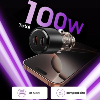 4. CC03 2-Port PD100W Autoladegerät - schwarz