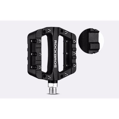 3. Rockbros 2017-12CBK Nylon-Fahrradpedal-Set, Schwarz