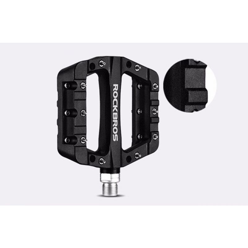 3. Rockbros 2017-12CBK Nylon-Fahrradpedal-Set, Schwarz