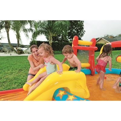 29. Bestway 53068 Aufblasbarer Spielplatz 435x213x117cm