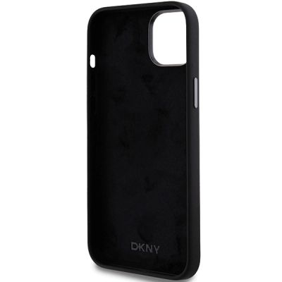 7. DKNY Liquid Silicone Metal Logo iPhone 15/14/13 Hülle - Schwarz