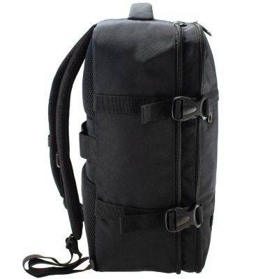 6. Schwarzer Flugzeug-Rucksack mit Laptopfach SEMI LINE