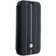3. Tasche BMW BMBKP14L22RVSK iPhone 14 Pro 6.1" schwarz/schwarz Büchertasche Leder Stamp Blue Lines
