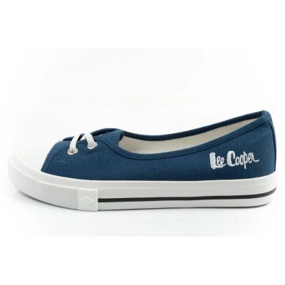 2. Lee Cooper Damenschuhe, sportliche blaue Slip-On-Ballerinas