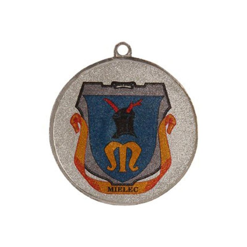4. Silbermedaille mit Platz für ein 25-mm-Emblem – Stahlmedaille mit Luxor-Jet-Druck