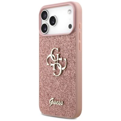 2. Guess Fixed Glitter Big 4G Case für iPhone 17 Pro Max - Rosa