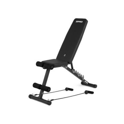ZIPRO TEMPO Power/Basic Ständer mit verstellbarer Rückenlehne für Fitnessstudio und Heimgebrauch, Schwarz