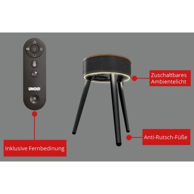 2. Unold Henry Keramik-Brauner Ventilator-Heiztisch (86545)