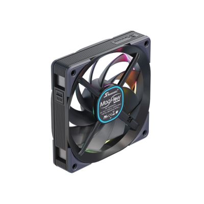 7. Seasonic MagFlow ARGB Computergehäuselüfter 12cm Schwarz 3 Stück.