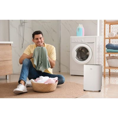7. ELDOM Luftentfeuchter OP1130, Fassungsvermögen 2,3 l, Luftdurchsatz 100 m³/h, Effizienz 10 l/24 h (30 °C, 80 % relative Luftfeuchtigkeit)