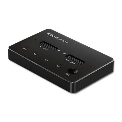 12. QOLTEC 2x SSD M.2 SATA | NGFF | USB Typ C Dockingstation