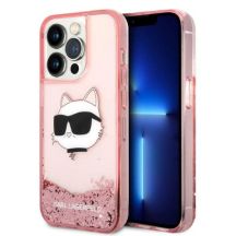Karl Lagerfeld KLHCP14XLNCHCP iPhone 14 Pro Max 6.7" pink/pink Hardcase Glitter Choupette Head