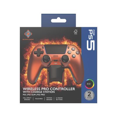13. Deltaco Gaming GAM-199-ORANGECOPPER Gamecontroller, orange/braun, Bluetooth/USB-Gamepad, PlayStation 5, PC, Android, iOS